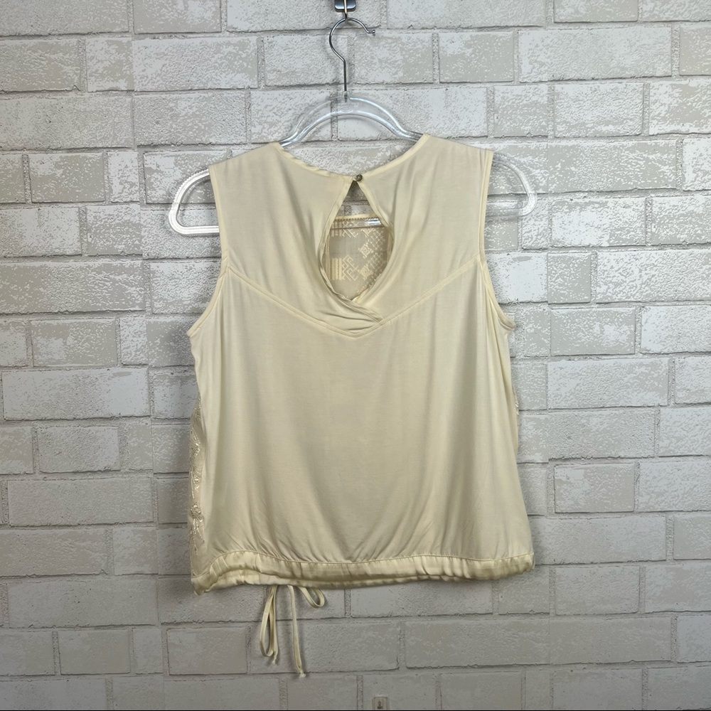 Anthropologie Tiny Cream lace Tank Top - Picture 2 of 7